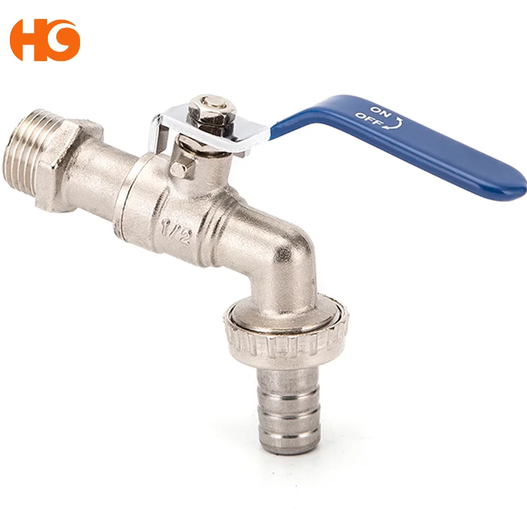 China Wholesale High Quality Brass Bibcock with Iron Lever Handle Chrome Plating Brass Water Bib Tap from Yuhuan