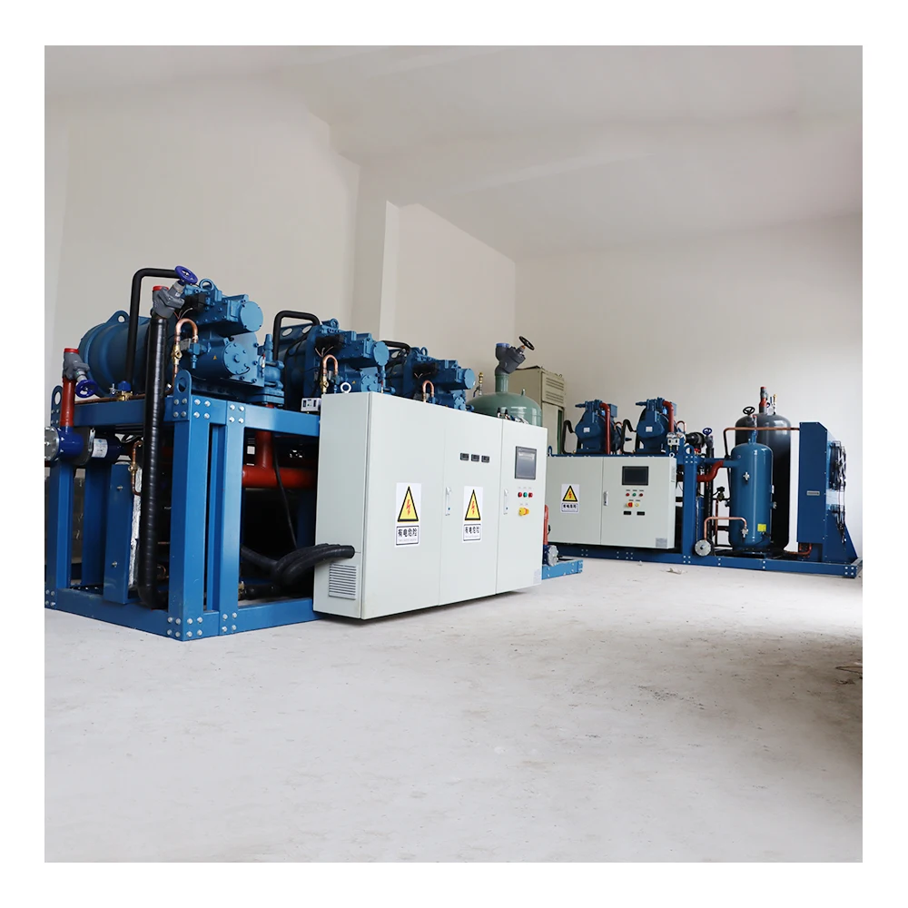 Screw Chiller Compressor Easy-To-Use 5 Ton Water Cooled Condenser Unit refrigeration unit Cold Storage R22/R404A 380V