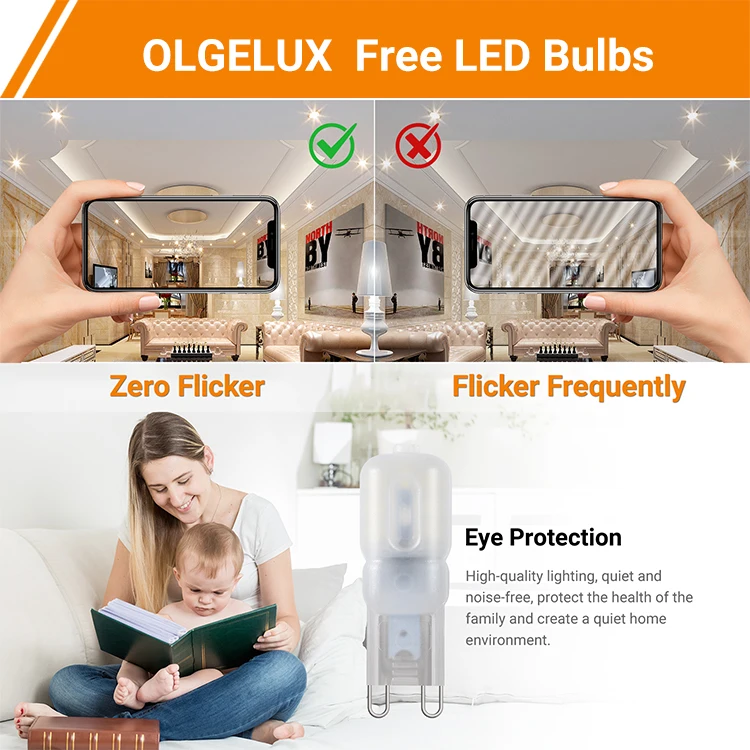 China Manufacturer G9 Led Lamp Supplier 2w Ac120v No Flicker