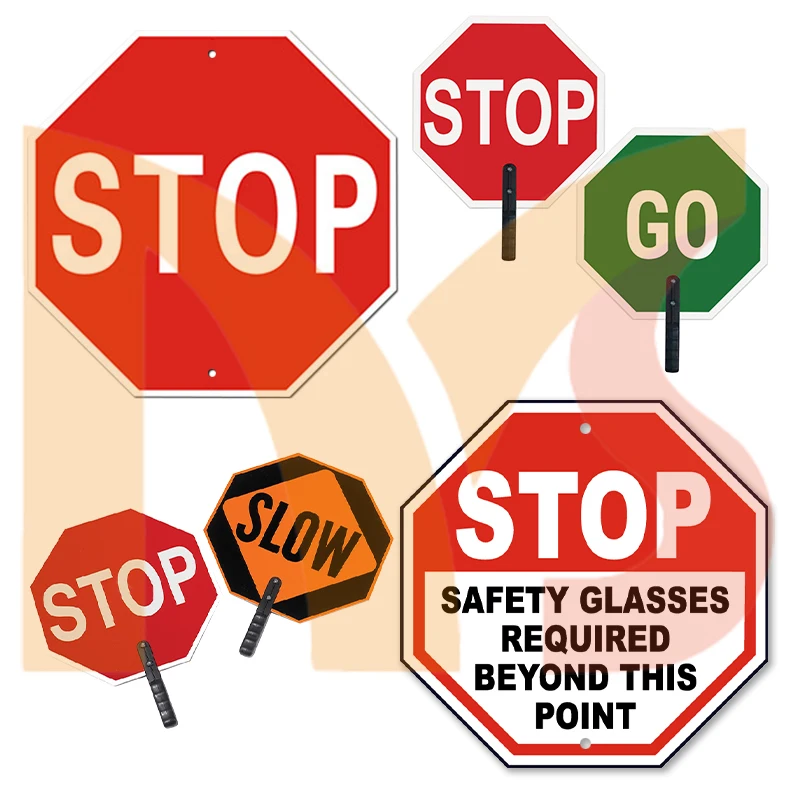 Custom Aluminum Stop Sign, UV Protected and Waterproof Weather Resistant Slow Down Reflective Traffic Signs