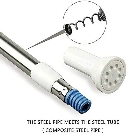 stainless steel innerspring adjustable shower curtain rod