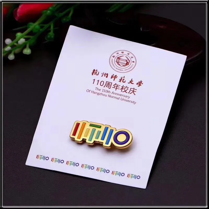 New Custom Rectangle ID Name Aluminium Metal Lapel Pin Badges