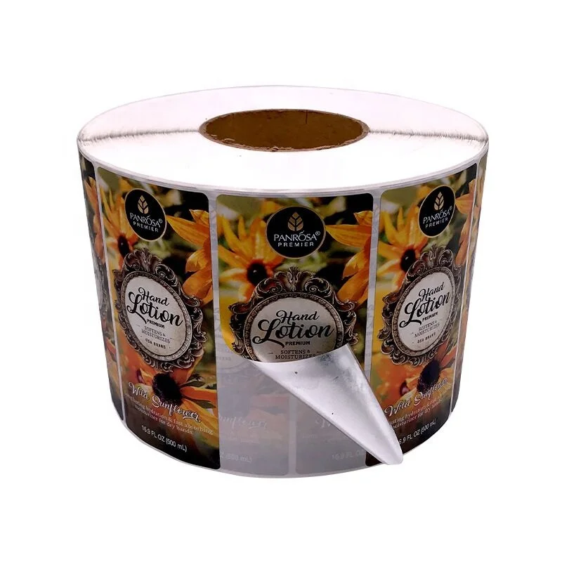 Custom Printing Food Bottle Plastic Jar Label Waterproof  Roll Stickers With Logo