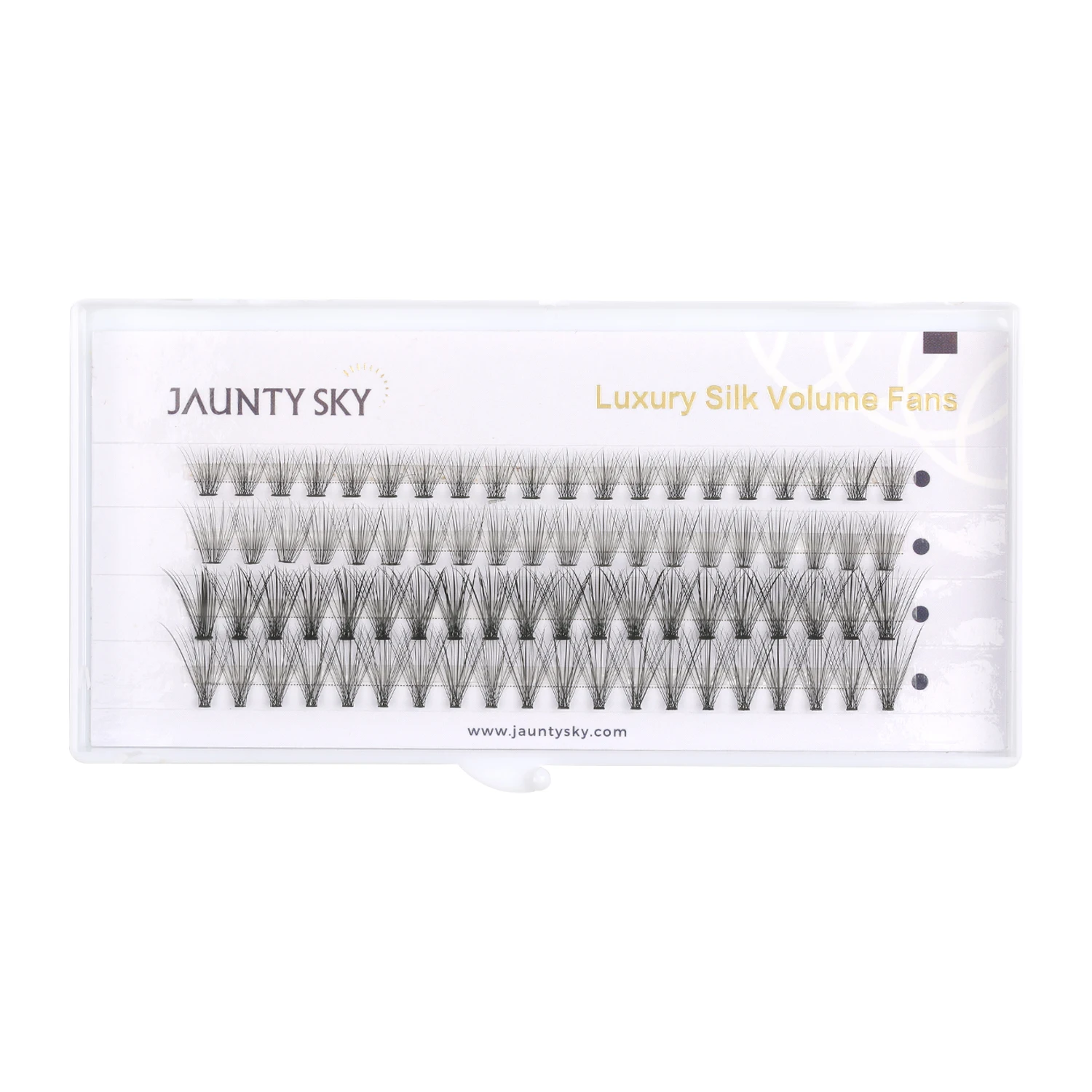 Jaunty Sky 10D 20D 30D Hot Melt Private Label 3D Clusters Premade Volume Fans Color Eyelashes Diy Eyelash Extension Kits