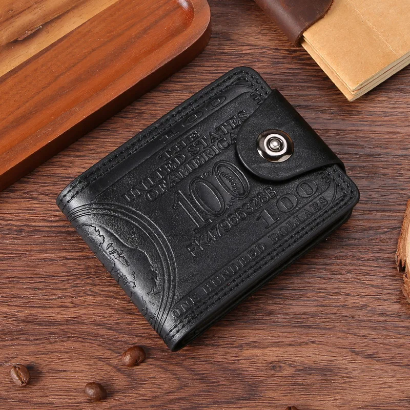 New Billetera Hombre Leather Men Dollar Price Wallet Casual Clutch Money Purse Bag Credit Card Holder Fashion Wallet