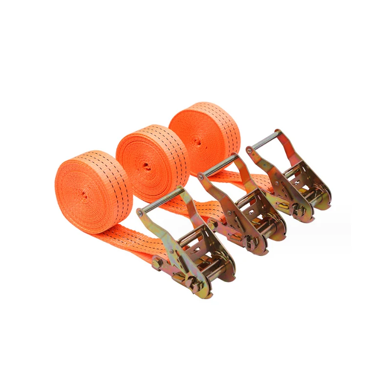 Reverse Gear 2 inch Polyester Webbing Cargo Lashing Double J Hook Ratchet Tie Down