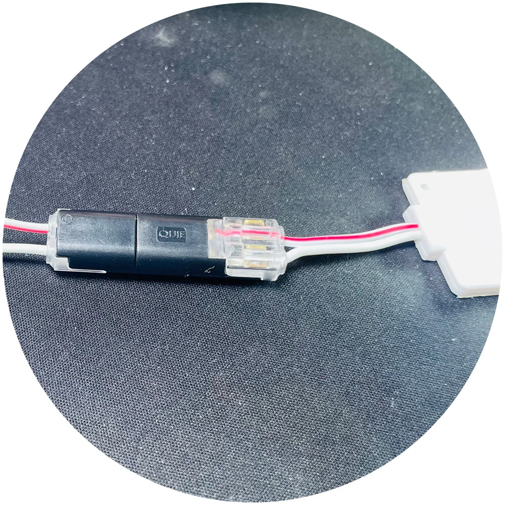 D2A 16-18AWG Pluggable LED Wire Connectors 2 Pin 2 Way Universal Compact Wire Terminals Toolless Spring Wire Connector