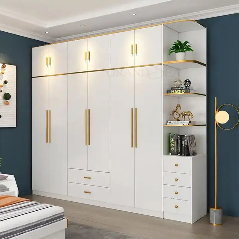 Factory Modern Wardrobe Storage Cabinet individual Closet Bedroom Furniture customized High gloss wardrobe cabinet