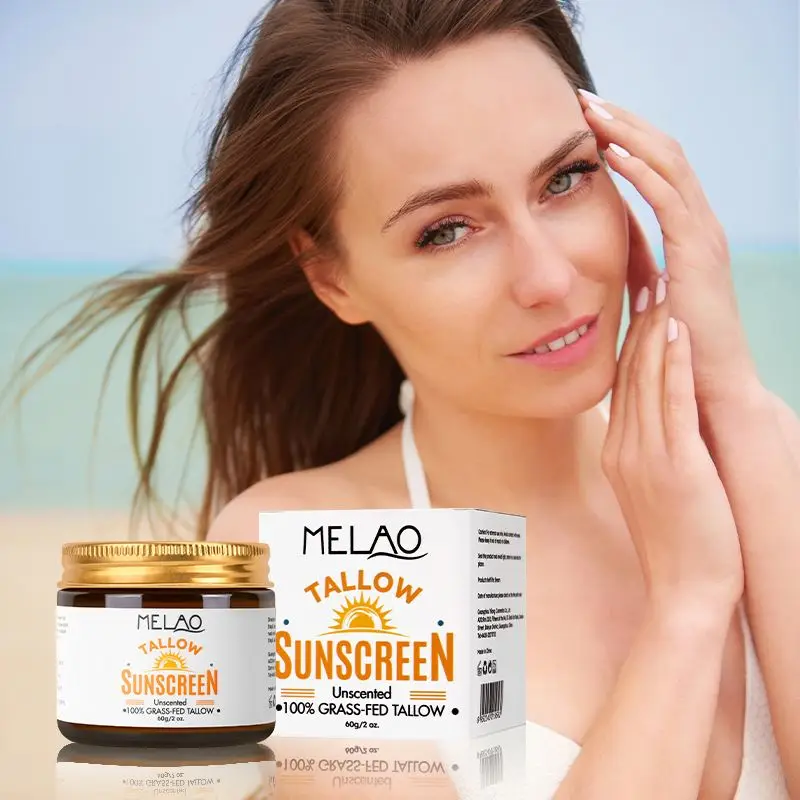 High Quality Natural & Zinc Oxide, Water Resistant, Non-greasy Formula For Face And Body Beef Tallow Sunscreen
