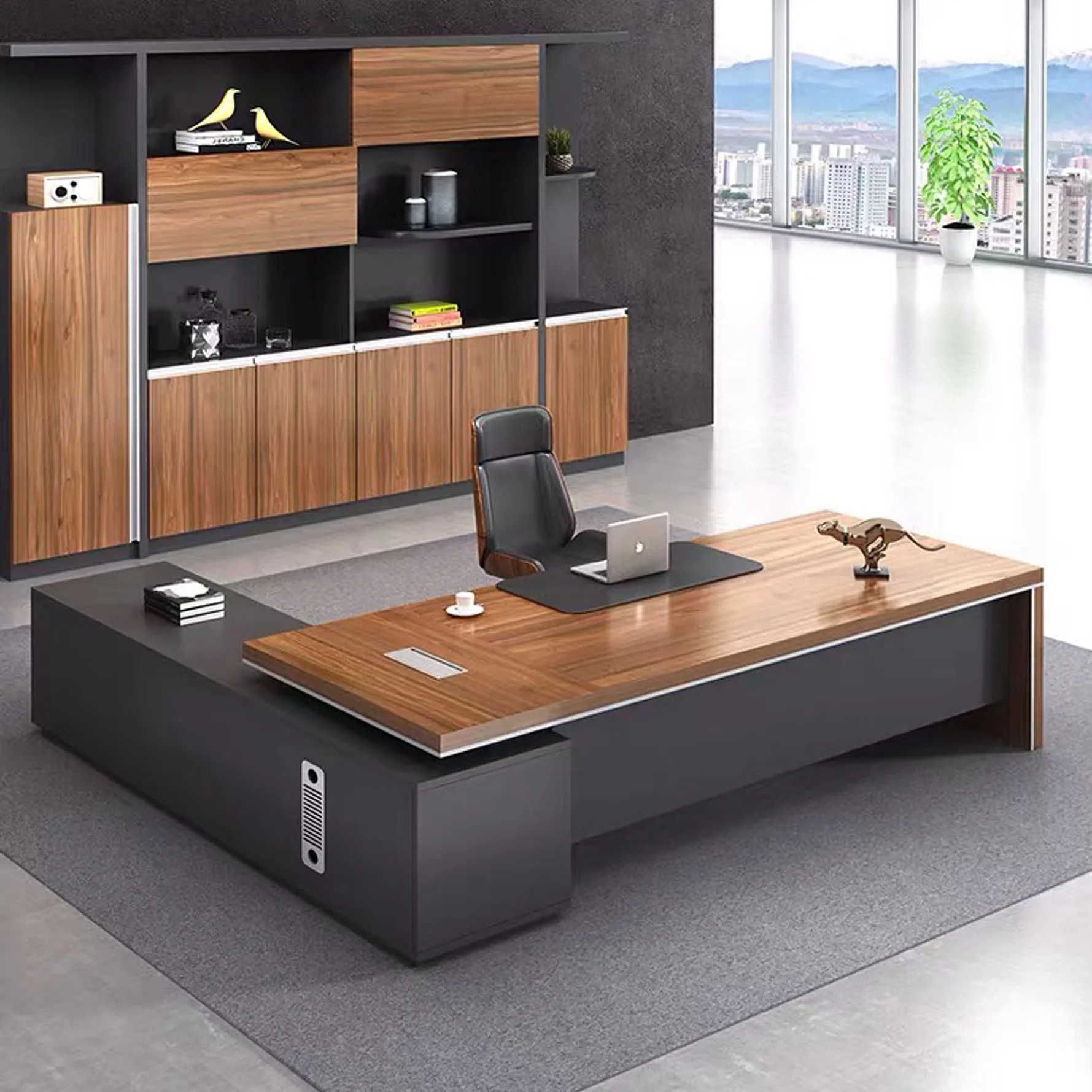 Modern Boss Office Desk Factory Director Office Table Executive L Shaped Office Desks
