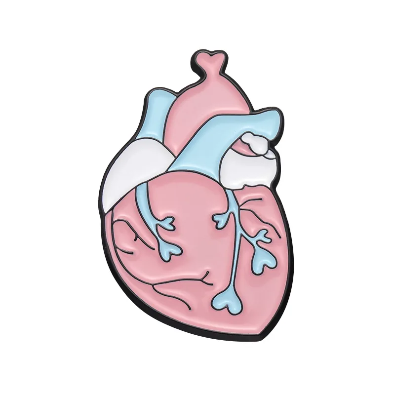 Manufacture Heart Shape Series Lapel Pins Creative Scenery Art Metal Badges
