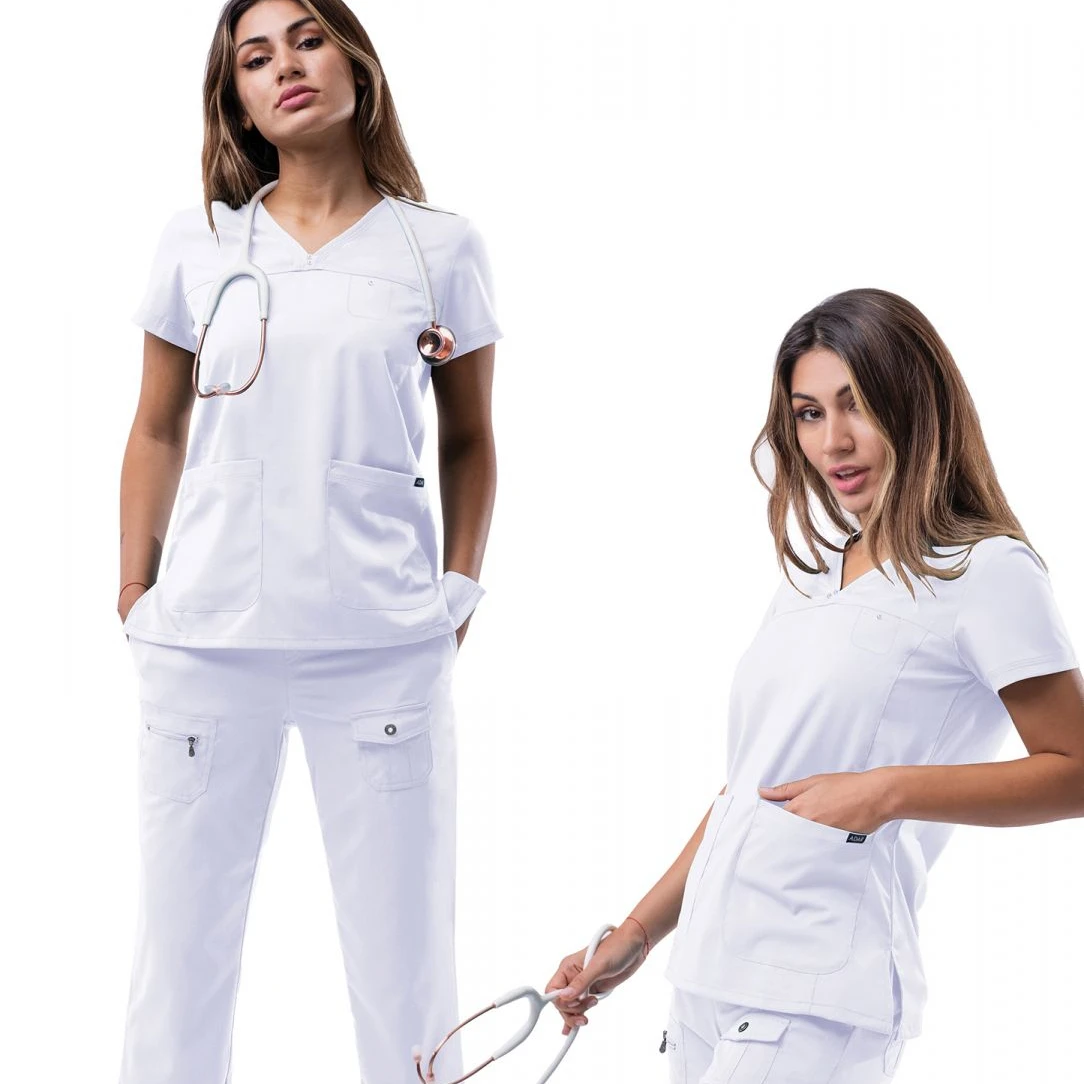 Scrubs Set Hospital Women Nursing Uniform Printed Medical Scrubs Uniforms Stylish Hospital Medical Uniforms Scrubs Clothing