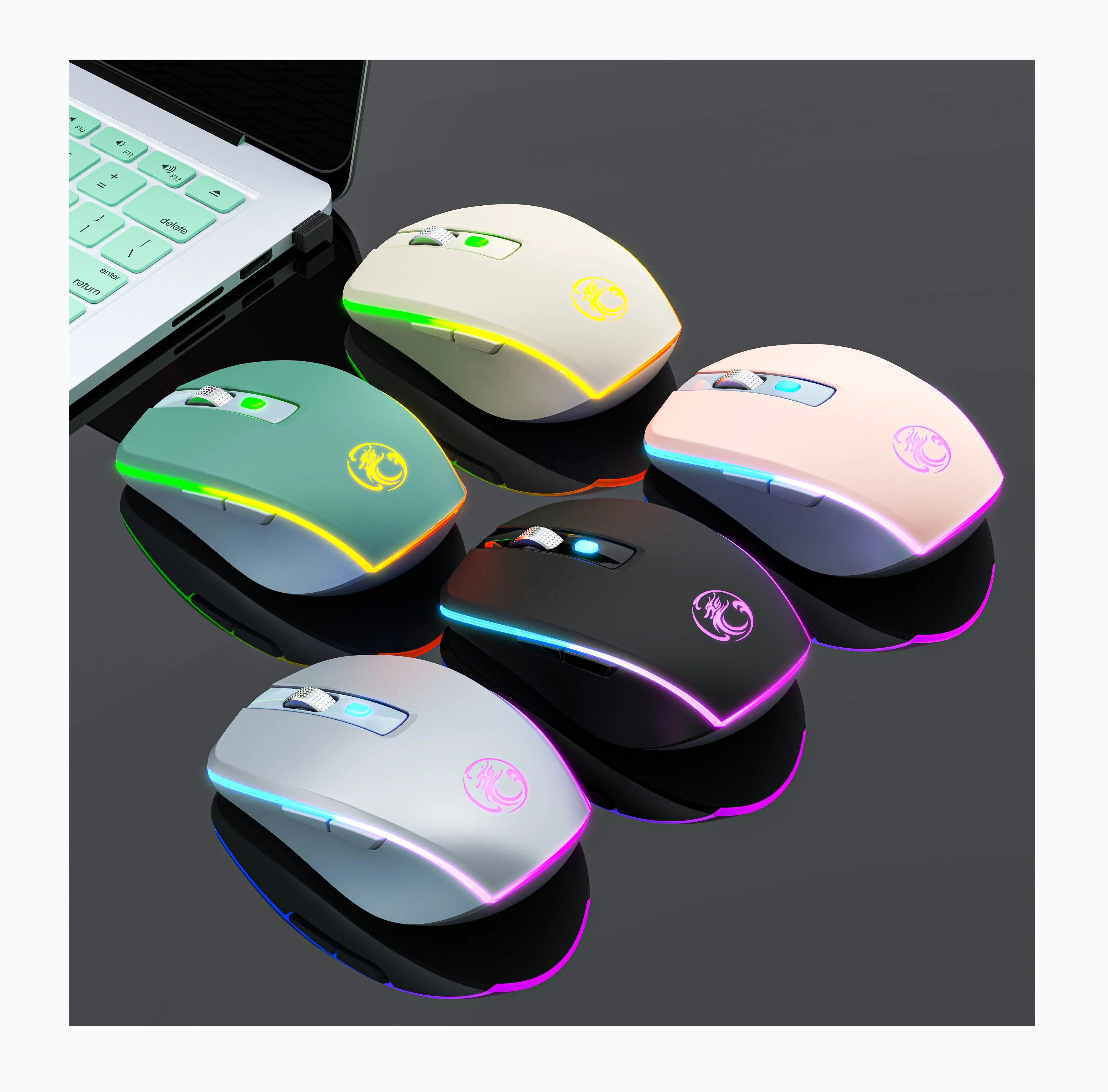 Wholesale wireless BT dual-mode mouse TYPE-C rechargeable silent wireless mouse