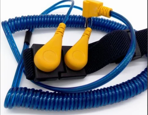 YP-M21 Conductive Knitted Band Dual Circuit Loop ESD Wrist strap With PU Cord/ESD Wrist Strap/Dual Loop Anti-Static Wrist Strap