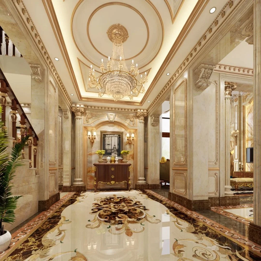 Pattern medallion, Flower water jet marble stone tiles design floor