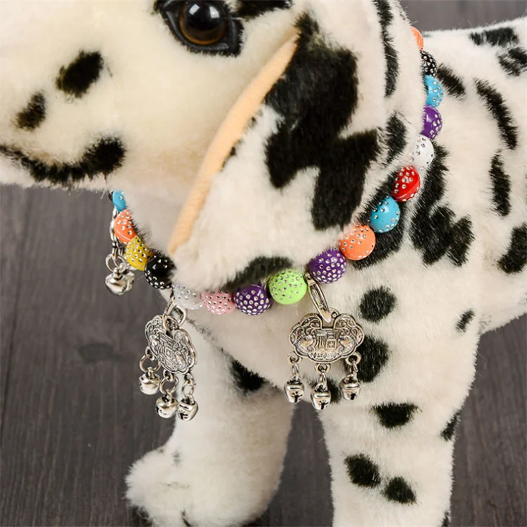 Cheng Yi Factory wholesale pet necklace cat dog dog item Teddy short short bells with accessories
