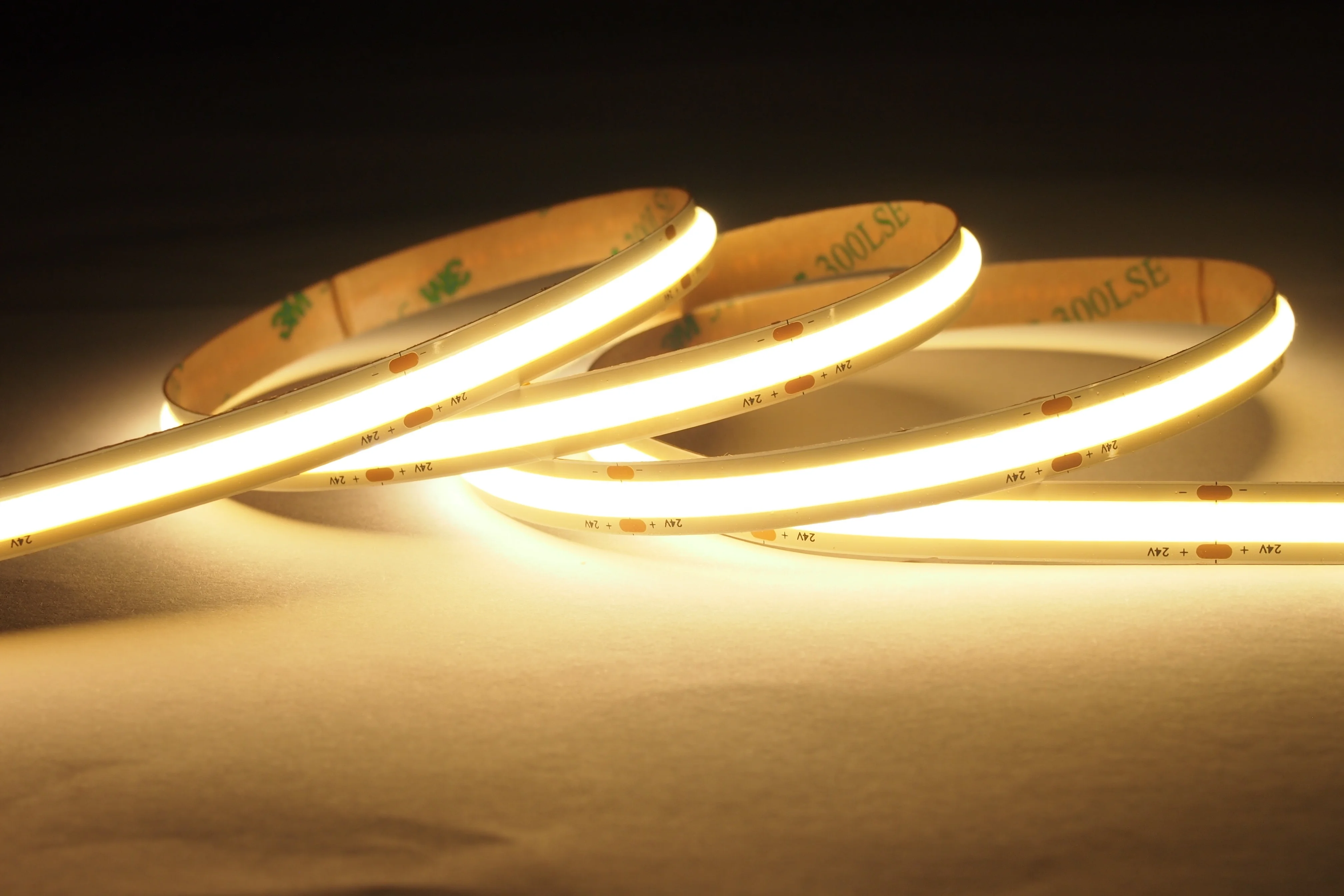 flexible COB LED Strips durable CRI90 CUL CE RoHS 14W/M  cutting small points Hot-selling Commercial COB Led No visible Led dots
