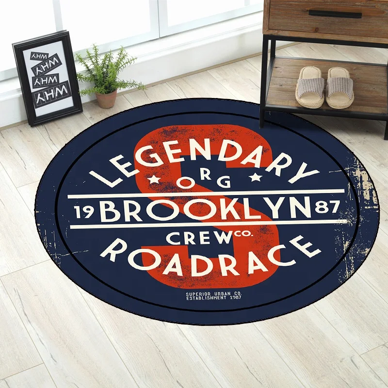 
3D Printed Mat Living room Rug Carpet Floor Door Round Mat Carpet of Musical Instruments 