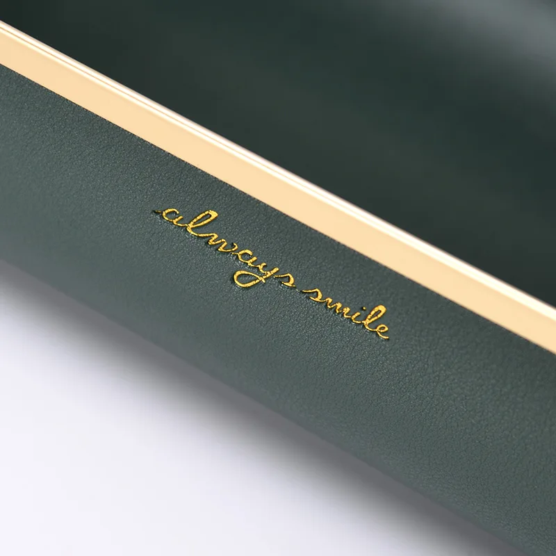 Hot Sale PU Leather Storage Pouch Trays Rectangle Table Jewelry Holder Trays Save Desk Space