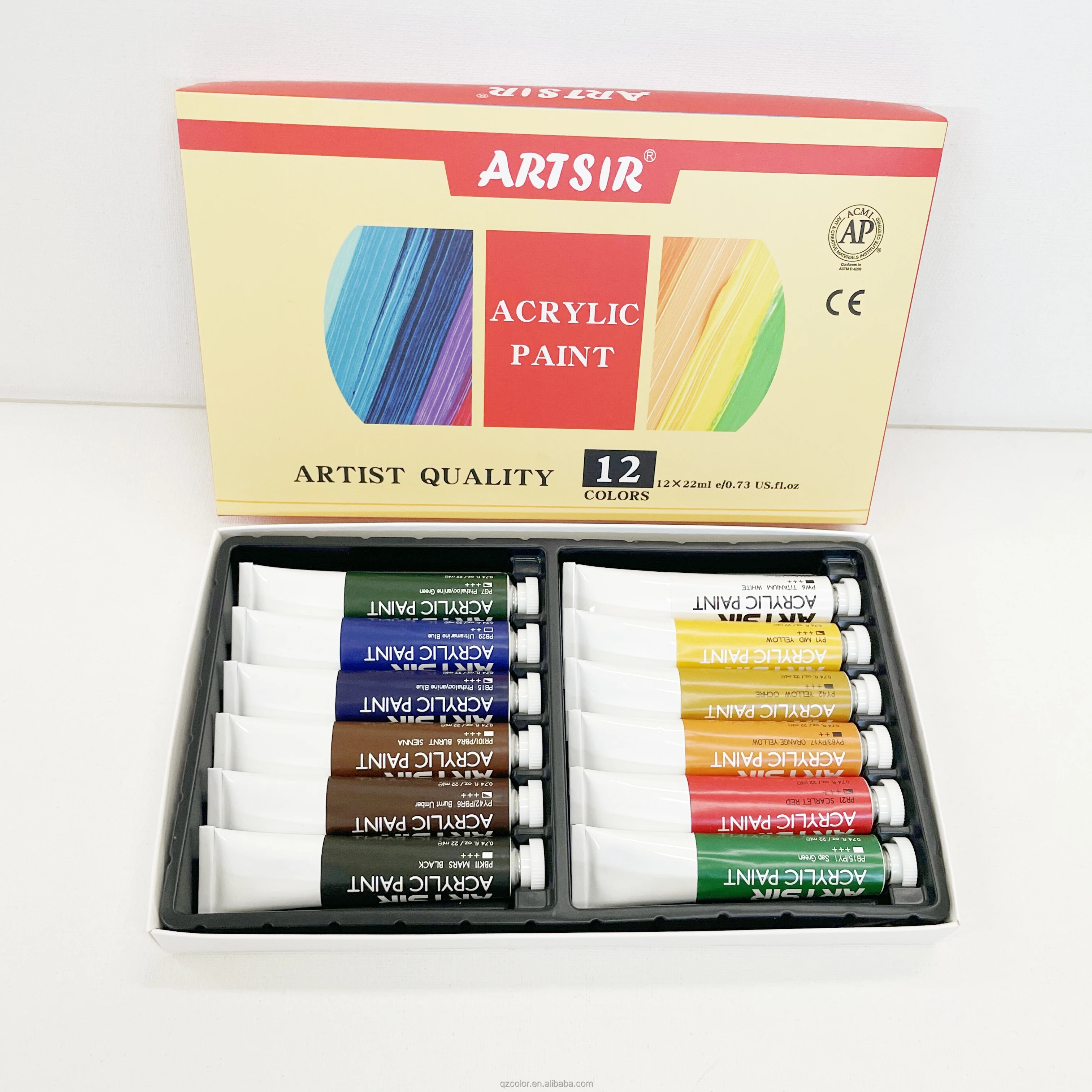 Popular Acrylic Paint Set Waterproof 12 Colors For Artist DIY Hand Painting Graffiti on Stones Wall Canvas