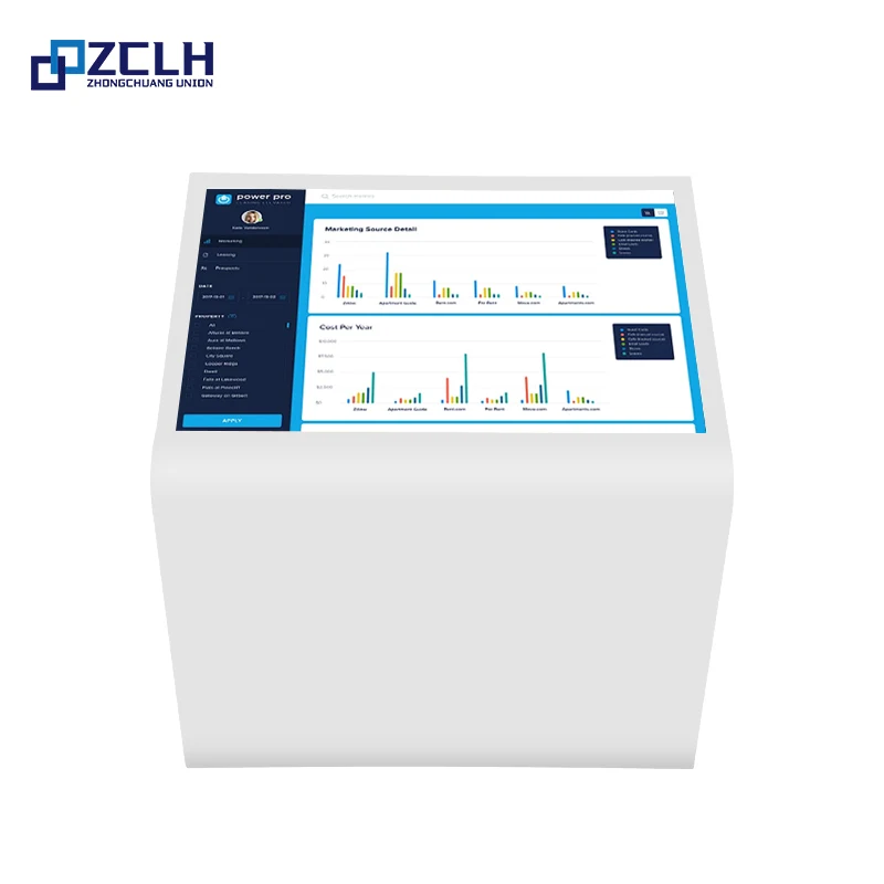 ZCLH наклонная плоскость сенсорный запрос все-в-одном машина Android/Windows 21 5/32/43/55 дюймов экран внутренний киоск для самообслуживания