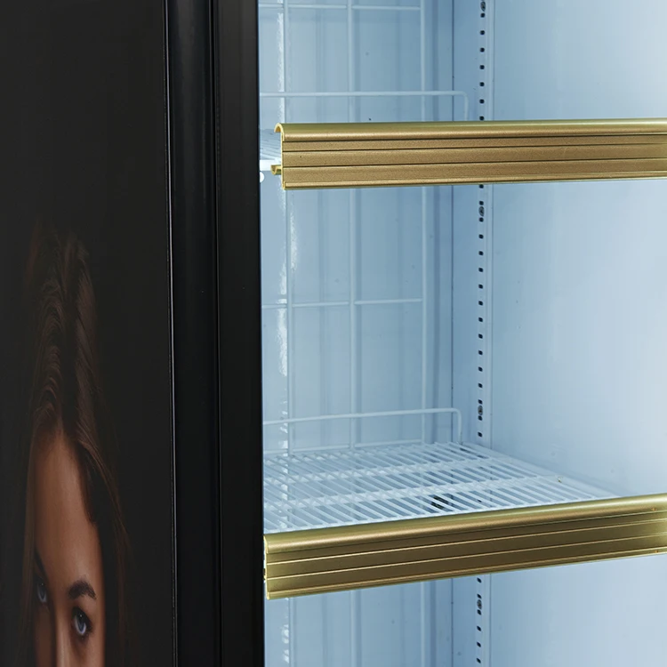 Supermarket glass door horizontal beverage cabinet  machine deep freezer