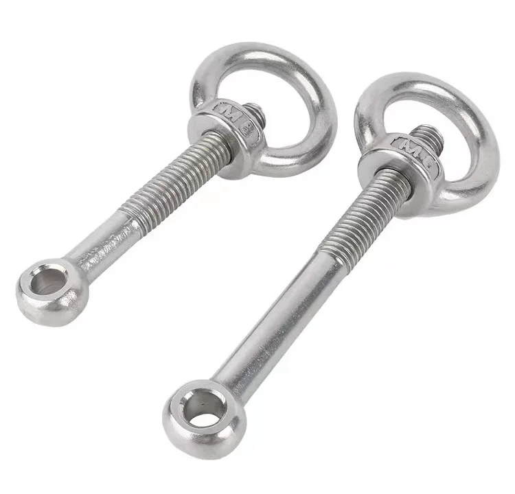 Customized All Sizes High quality SS304 Swing bolt Stainless Steel Full thread DIN 444 Eye Bolt
