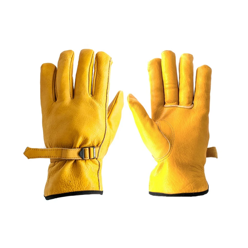 GLOVEMAN EN388 EN420 EN407 Professional Good Quality Leather Safety Welding Safety Gloves
