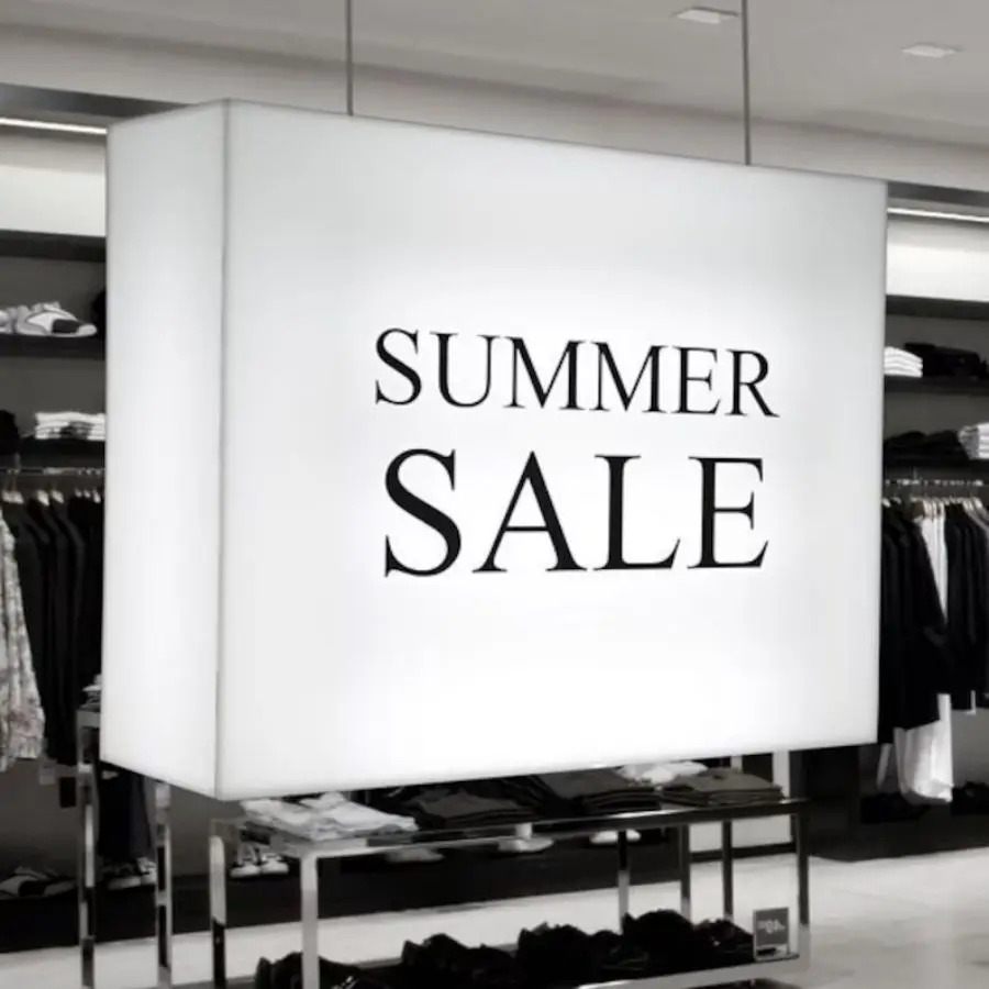 Acrylic Full Side Light Customized Double Side Banner Exhibition Floor Poster Advertising Lightbox Backlit Light Box Sign