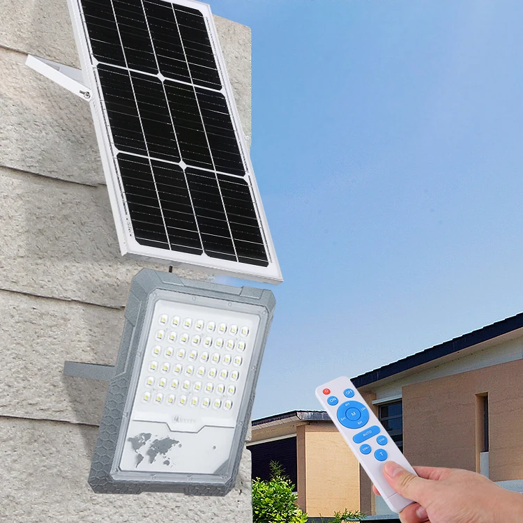 Remote Control Smd Outdoor Flood Light Powerful Pathway Street Lamp Aluminum Ip65 Waterpoof 100w 200w 300w Solar Floodlight