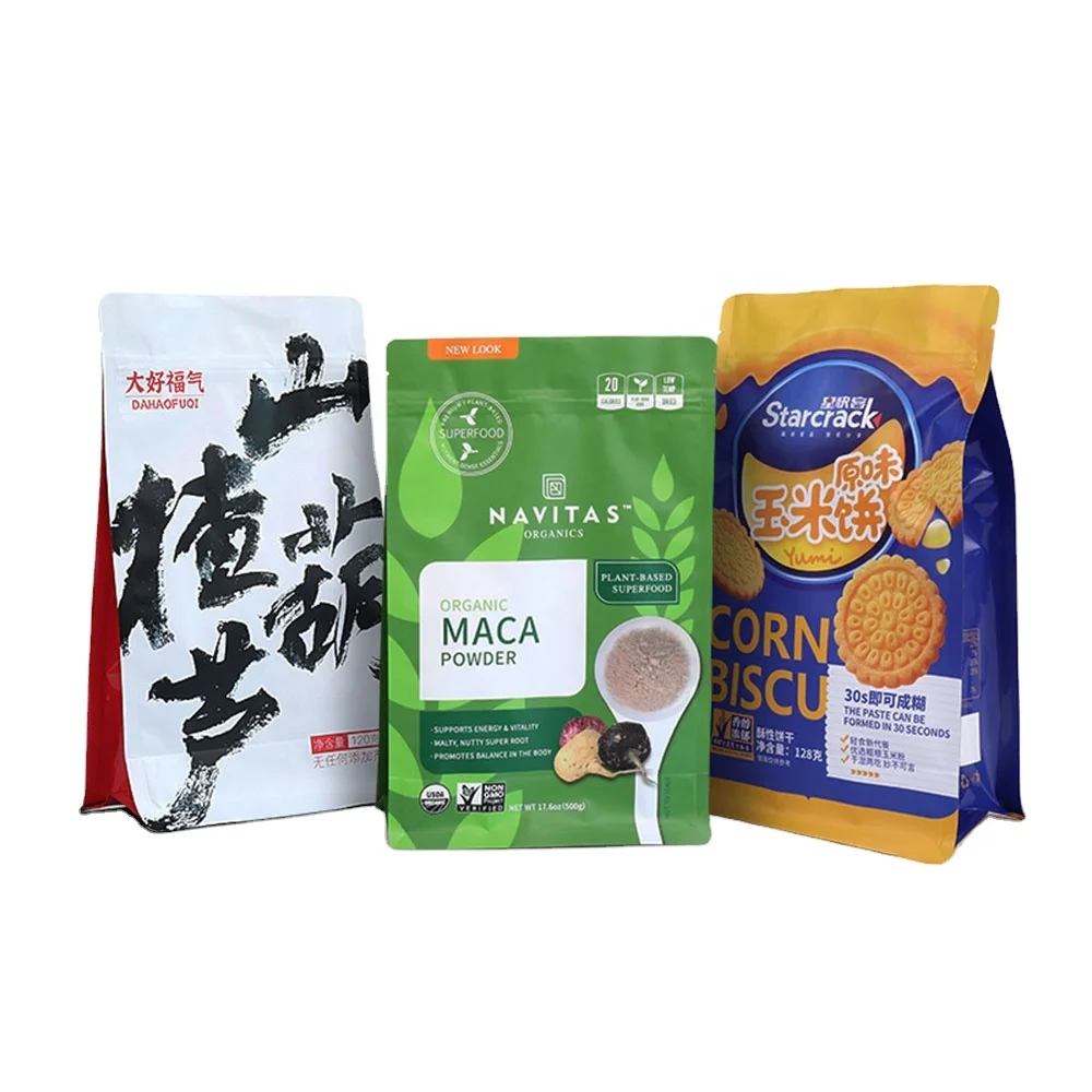 Customized Printed Aluminum Compound Food Packaging Bag With Zipper Food Packaging Aluminum Plastic Bags