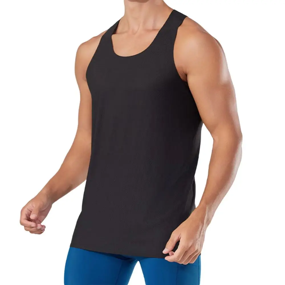 Custom Logo Men Marathon Track and Field Training Quick-Drying Sportswear Outdoor Round Neck Tank Tops