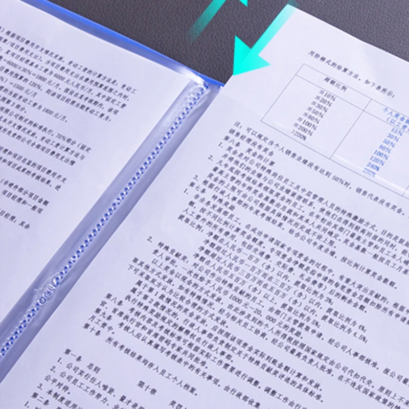 Portfolio Binder with Clear Plastic Sleeves Protectors Display 60 Pages Book for Artwork Document Organizer