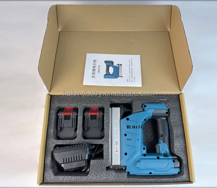 Portable Air Impact Gun Electric Cordless Nailer Lithium Battery Rechargeable  Nail Guns Brad Nail Staple Nail Woodworking Tool