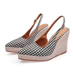 Womens Wedge Sandals Closed Toe Ankle Strap Buckle Platform Espadrille Casual Summer Shoes