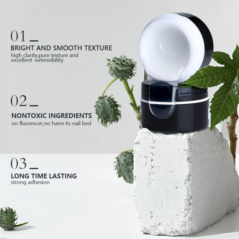 Clear Transparent Wholesale Bulk Private Label Building-Gel Nail 3-in-1 base&shape&build&extension gel