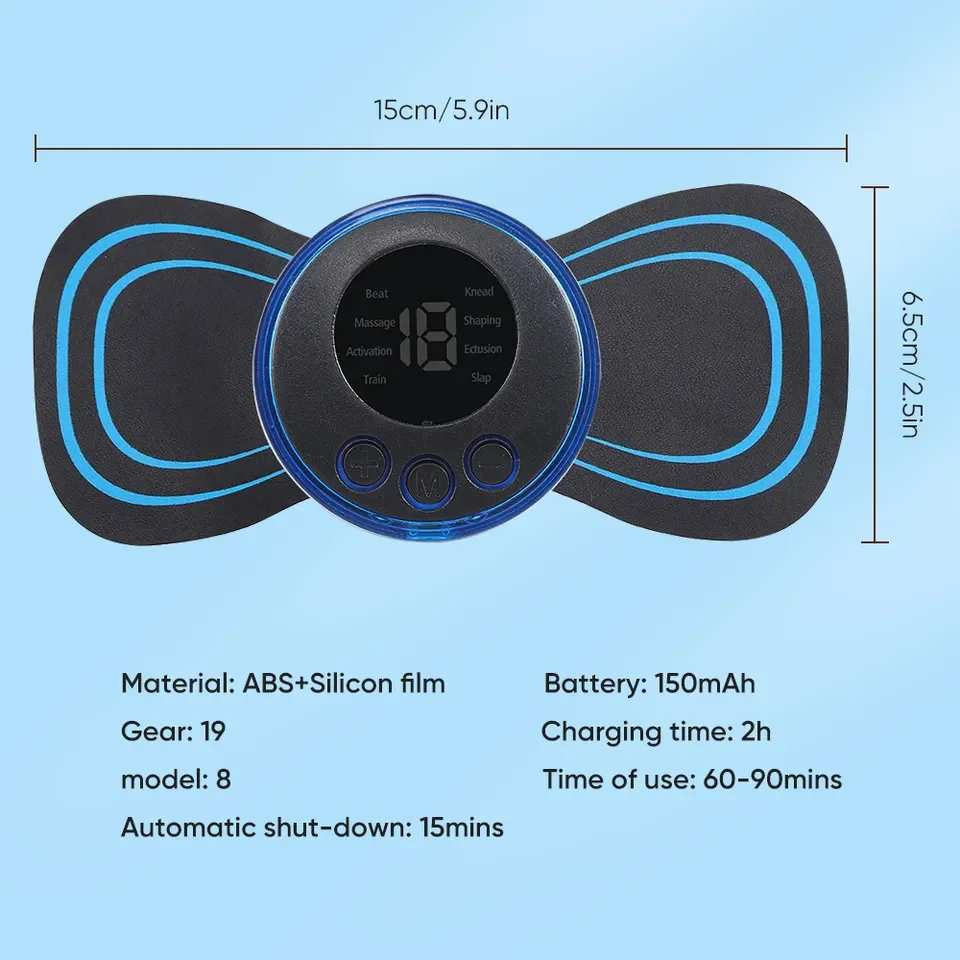 hot selling new arrivals Neck massage tool Electric Neck Back butterfly Massager Mini Massage Patch