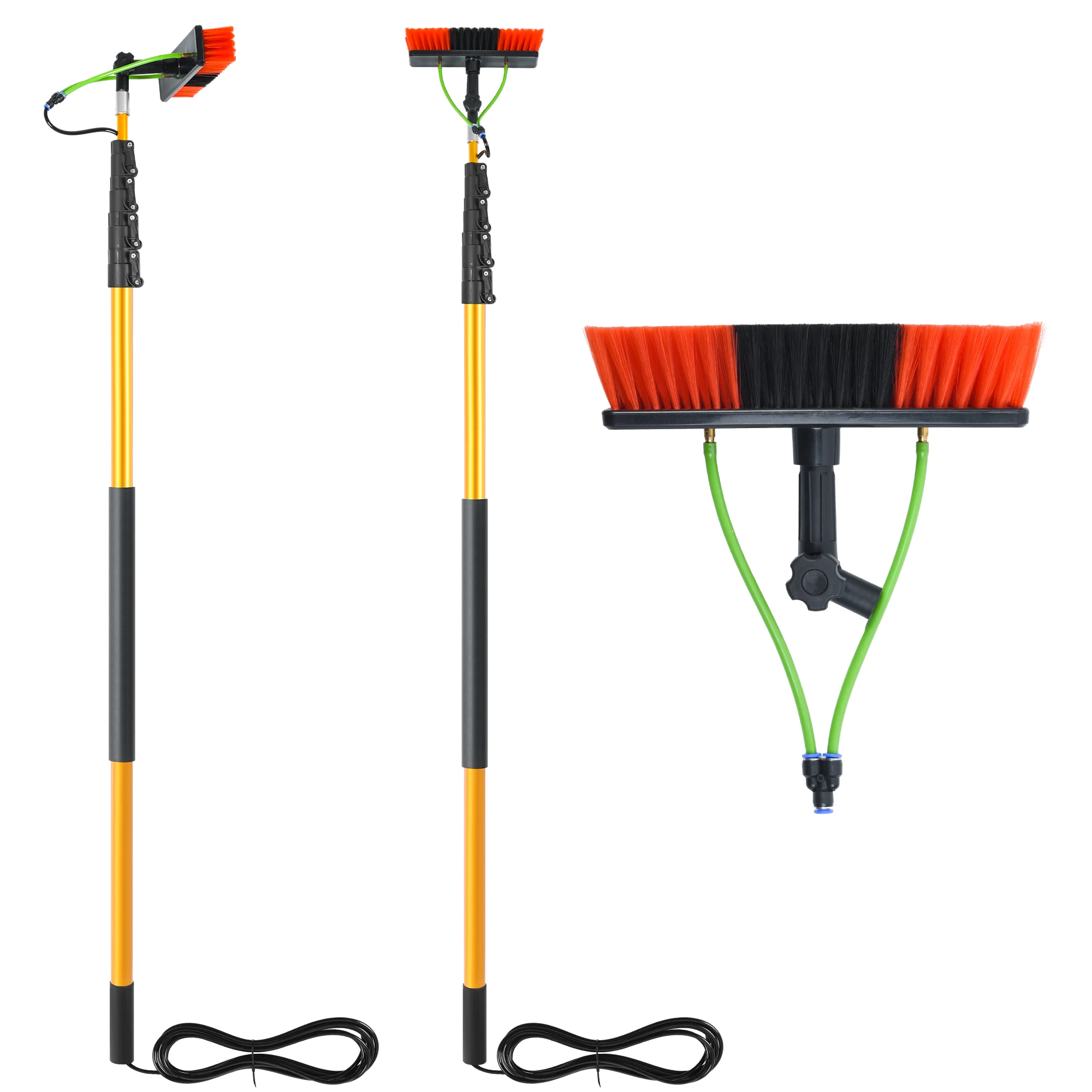 Water Fed Window Cleaning Pole Telescopic Long Reach Extended Extendable Extension Solar Panel Cleaner Equipment Tool Kit