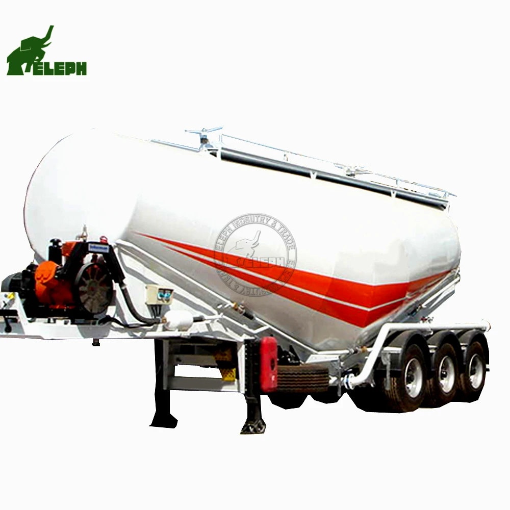 Air Compressor Dry Bulk Cement Tankers Semi Trailer