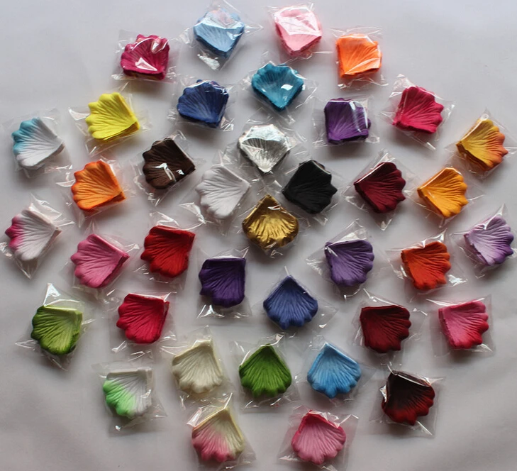 factory wholesale artificial silk rose flower petals for wedding decoration