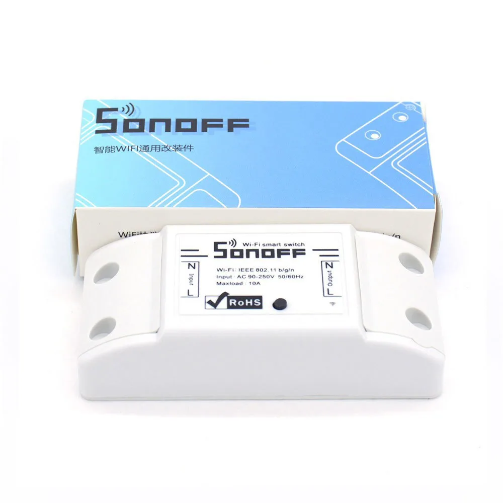 Itead Sonoff Basic R2 Wifi DIY Smart Wireless Remote Switch Domotica Light Controller Module Work with Alexa Google Home eWeLink