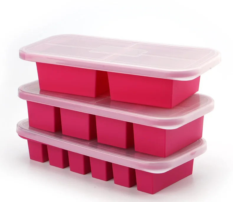 Ice Cube Extra Large Food Storage Container Sustainable OEM ODM Tray Fresh soup food storage silicone Freezing Mold