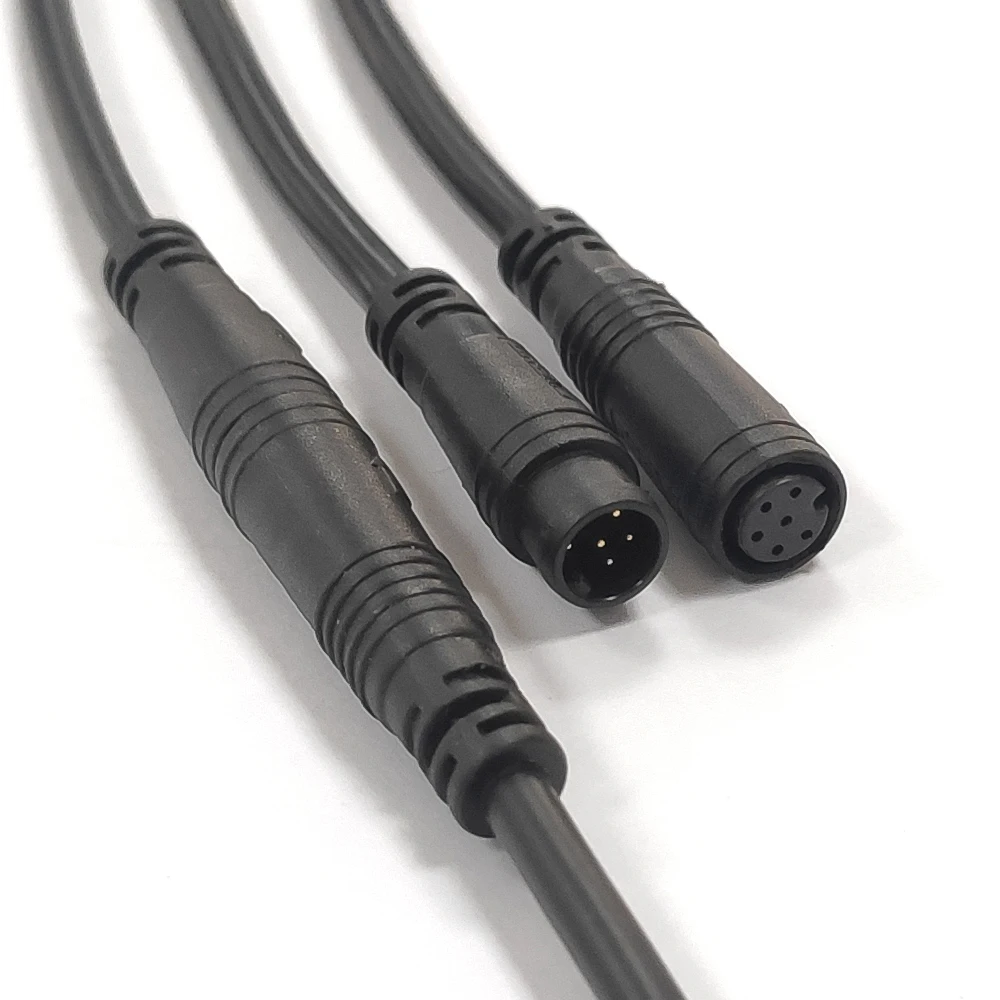 IP65 Waterproof Circular Female or Male M8  Connector Factory 6 Pin Poles Cable Connector