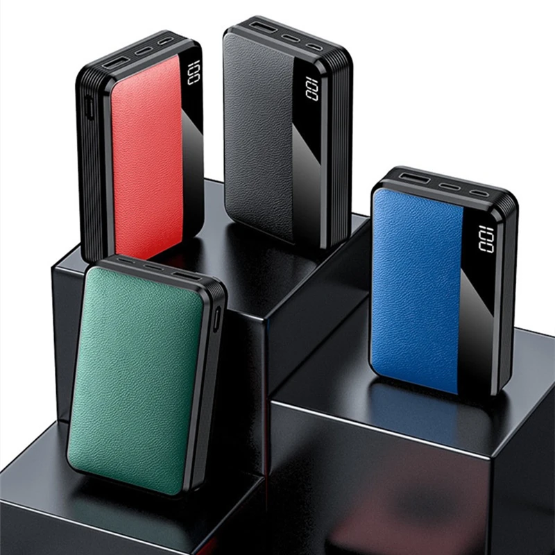 Hot Power Bank 5000mAh Portable Fast Charging PowerBank 2 USB PoverBank External Battery Charger Leather Portable Power Source