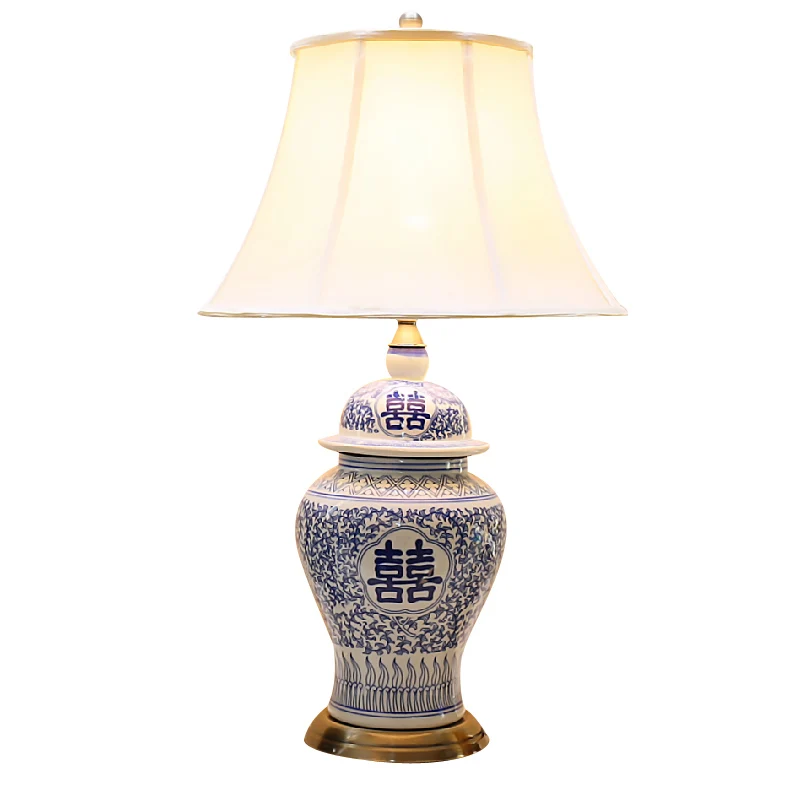 jingdezhen home decors ceramics Customized Ceramic Table Lamp with High Quality Ceramic Table Wash Lamp