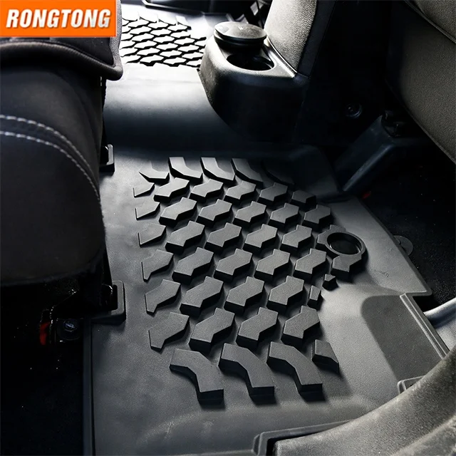 2 Door 4 Door Car Foot Mat Floor Rubber Accessories Rear Liner Waterproof Auto Mat For Jeep Wrangler JK 2007-2017