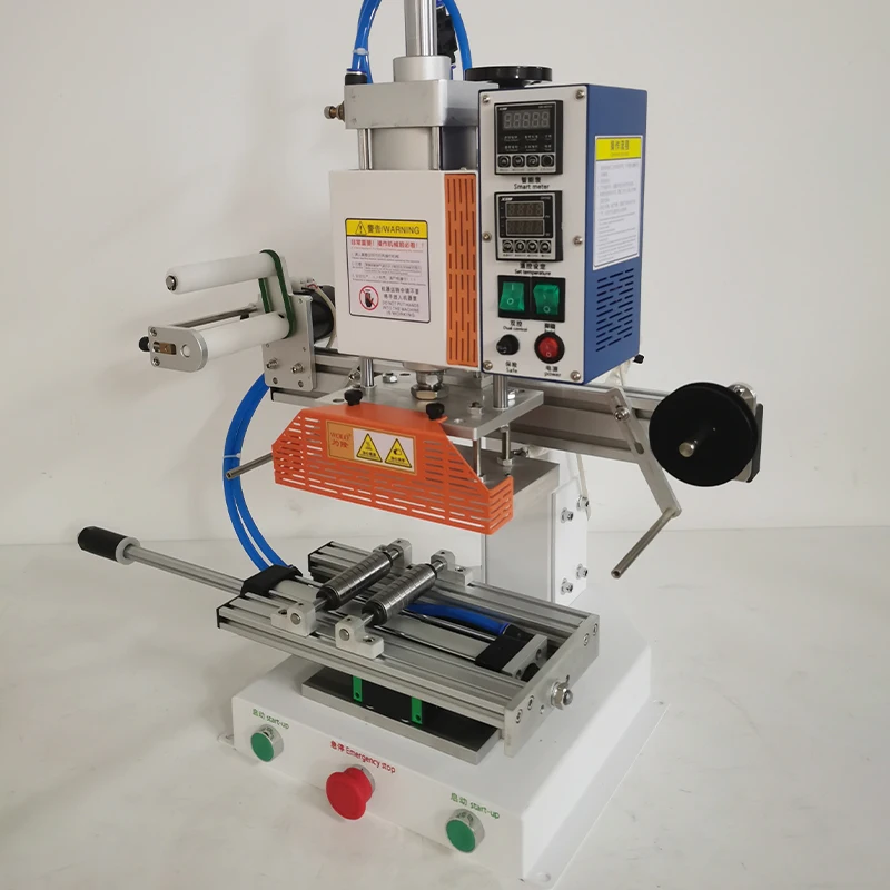 Pneumatic Gold foil printing machine hot press machine Stamping machine for Round glass bottle scent-bottle Cosmetics bottle