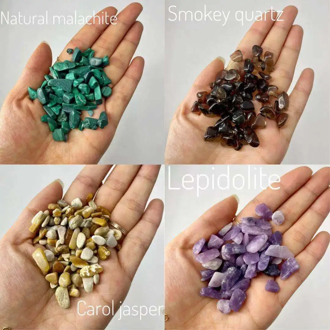 Wholesale natural crystal healing stone chips folk crafts crystal quartz tumbled gravel