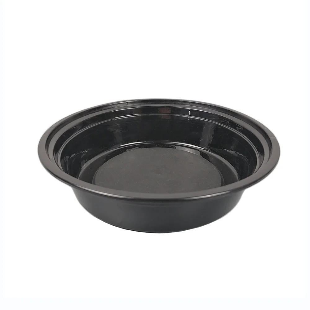 16 унций 24 унции 32 унции 37 унций 48 унций одноразовый черный круглый пластиковый контейнер для хранения еды в микроволновке