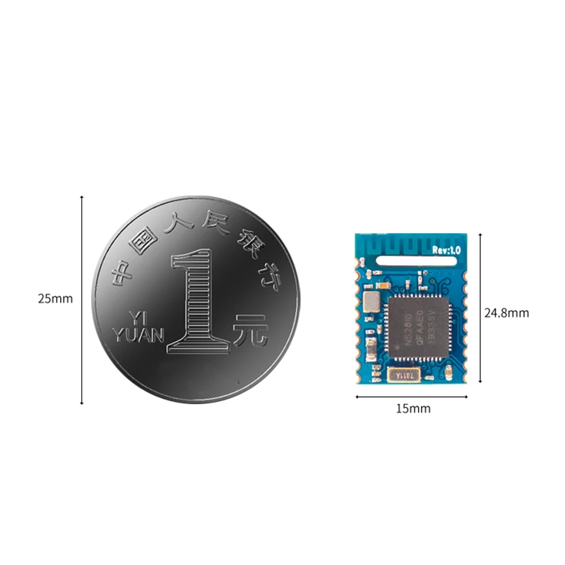 Компактный длинный скандинавский модуль связи nRF52810 Bluetooth с низким энергопотреблением